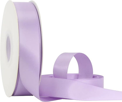HUIHUANG Light Purple Ribbon Lavender Satin Ribbon 50 Yards Double Face Silk - Image 6