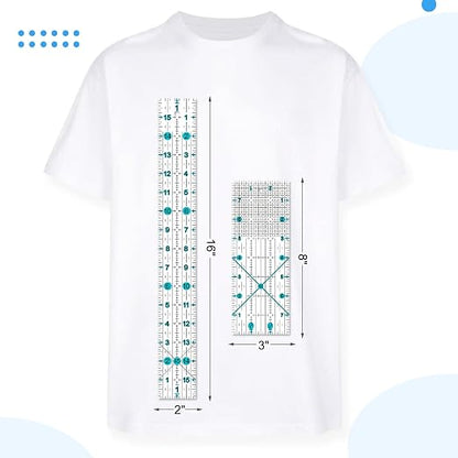 Quilting Ruler, 8 Piece Acrylic Quilting Templates, Sewing Ruler, Fabric - Image 4