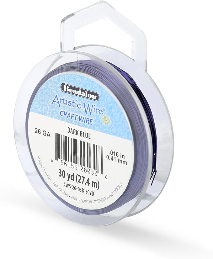 Artistic Wire, 26 Gauge Tarnish Resistant Colored Copper Craft Wire, Dark Blue by Unknown