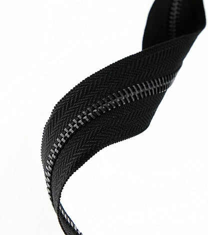#5 Metal Zippers by The Yard Bulk 2 Yards Black Tape - Image 7