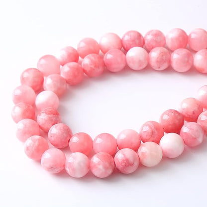60pcs 6mm Natural Pink White Persian Jade Gemstone Beads Round Loose Spacer - Image 5