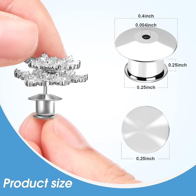 20PCS Locking Pin Back Locking Pin Keeper Clasp, Metal Pin Backing - Image 6