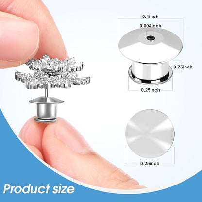 40PCS Locking Pin Back Locking Pin Keeper Clasp, Metal Pin Backing - Image 6