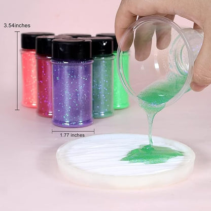 Renfio Iridescent Ultra Fine Glitter Powder Resin Supplies Glitters 1.94 Oz PET - Image 4
