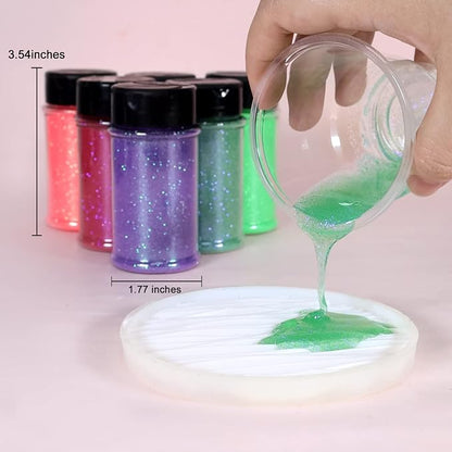 Renfio Iridescent Ultra Fine Glitter Powder Resin Supplies Glitters 1.94 Oz PET - Image 4