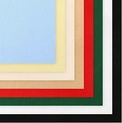 Caydo 8 Pieces Aida Cloth 8 Color 14 Count Classic Reserve Cross Stitch Fabric - Image 2