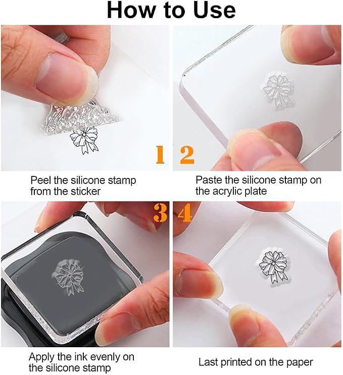 Fashion Girls Clear Stamps 6.3x4.3 Friendship Word Rubber Stamp Flower Silicone - Image 3