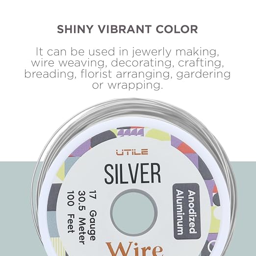 UTILE Armature Aluminum Wire 100 ft 17 Gauge 1.4 mm Anodized Craft Bendable - Image 5