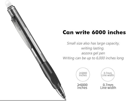 Aozora Erasable Pens Click Fine Point 0.7 mm Retractable Erasable Gel Pens - Image 4