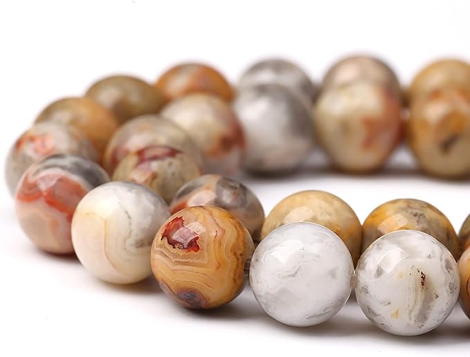 32pcs 12mm Natural Stone Beads Crazy Lace Agate Gemstone Round Loose Beads - Image 4