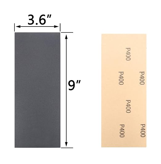 30Pcs 9 x 3.6 Inchs 400 Grit Wet and Dry Handmade Universal Sanding Sheets - Image 2