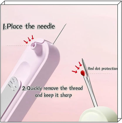 Upgraded 2 in 1 Automatic Needle Threaders Seam Ripper, Quilting Supplies - Image 4