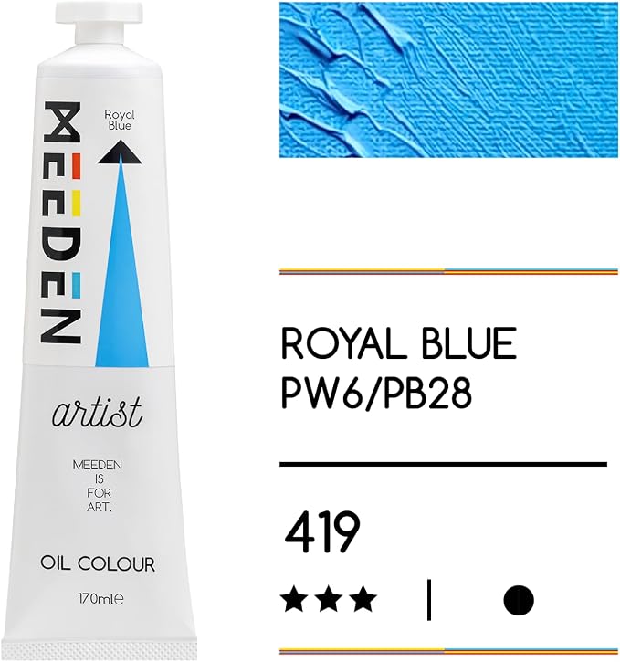 MEEDEN Artist Grade Oil Paint: Royal Blue - 170ml/5.7oz Tube - Professional Art - Image 2
