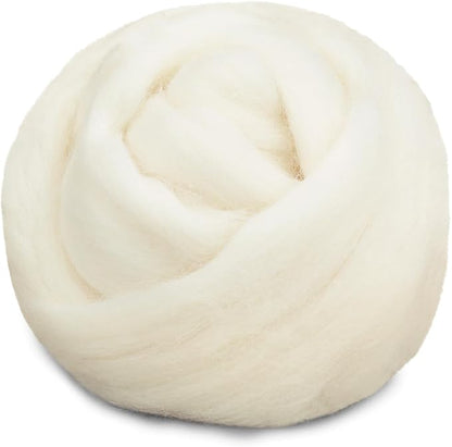 Mayboos Wool Roving Yarn, 1.76oz Colored Natural Wool Roving, Wool Felting by Mayboos