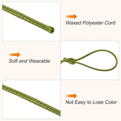 MECCANIXITY Waxed Cord 1.5mm Waxed Polyester Cord 175 Yard Wax String - Image 3