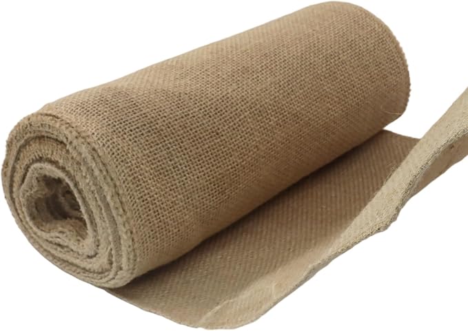 10" Wide Natural Burlap Fabric Roll - Image 6