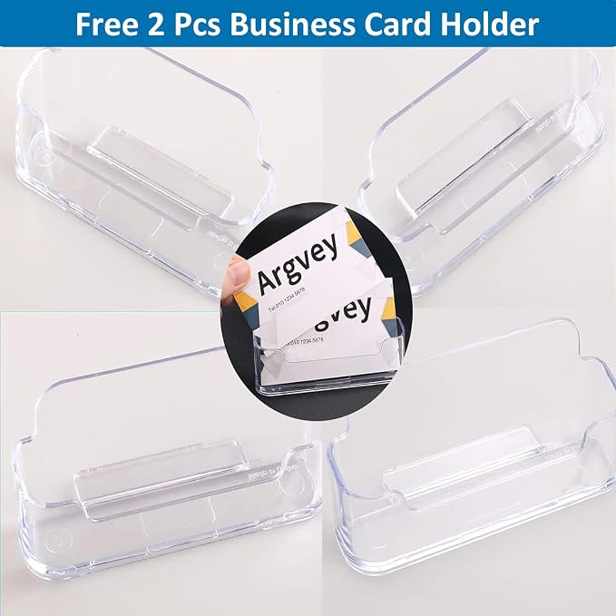 4Pcs Acrylic Brochure Holder, Plastic Trifold 4 Inches Wide Pamphlet Holder - Image 6