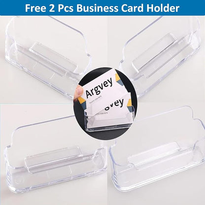 4Pcs Acrylic Brochure Holder, Plastic Trifold 4 Inches Wide Pamphlet Holder - Image 6