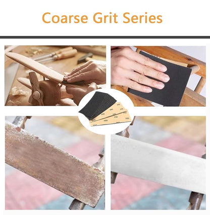 30Pcs 9 x 3.6 Inchs 80 Grit Wet and Dry Handmade Universal Sanding Sheets - Image 5