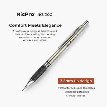 Nicpro 0.9 mm Art Mechanical Pencils Set in Gift Case, Artist Writing - Image 2