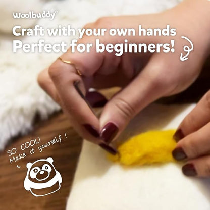 Woolbuddy Needle Felting Kit for Beginners & Adults – Panda DIY Felt Animal - Image 7