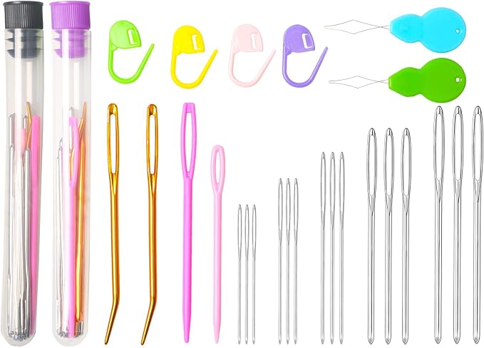 Hekisn 45Pcs Large Eye Blunt Yarn Needles Kit, Sewing by Unknown