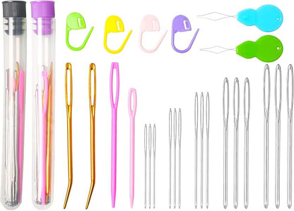Hekisn 45Pcs Large Eye Blunt Yarn Needles Kit, Sewing by Unknown