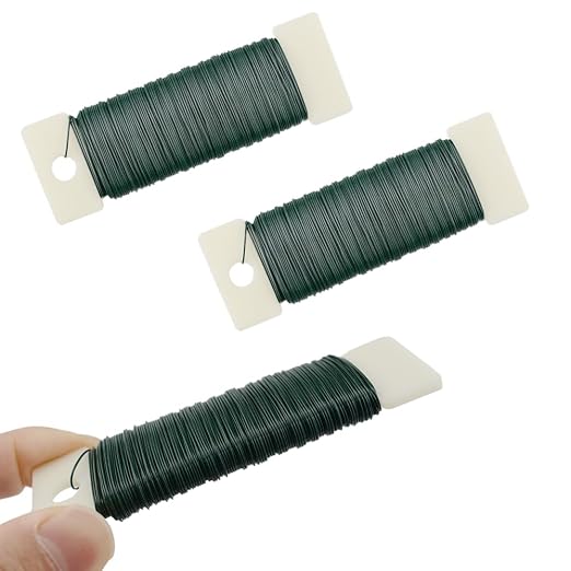 HAHIYO 26Gauge Green Flexible Metal Floral Wire by HAHIYO