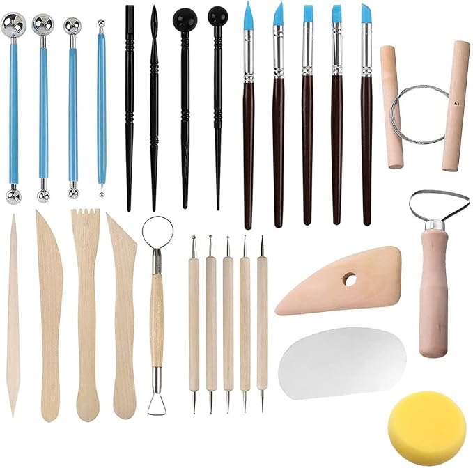 Clay Tools 40PCS Pottery Tools Clay Sculpting Tools Polymer Clay Tools Kit - Image 3
