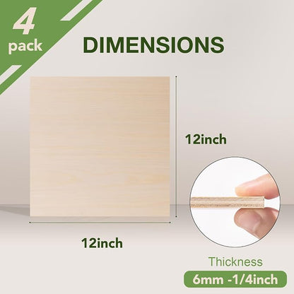 4 Pack Maple Plywood Sheets, 6mm Plywood - Image 2