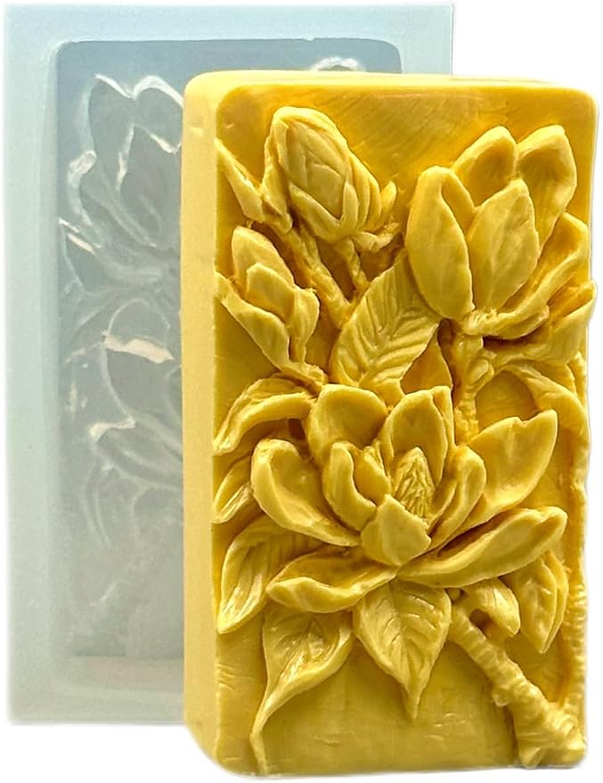 Magnolia Silicone Mold for SOAP Making, Resin and Other Crafts Flower by ARTCRAFTMOLDS