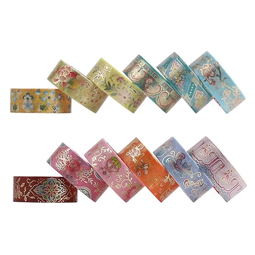 12 Rolls Vintage Washi Tape Set, Bullet Journal, DIY Crafts, Gift Wrapping - Image 6