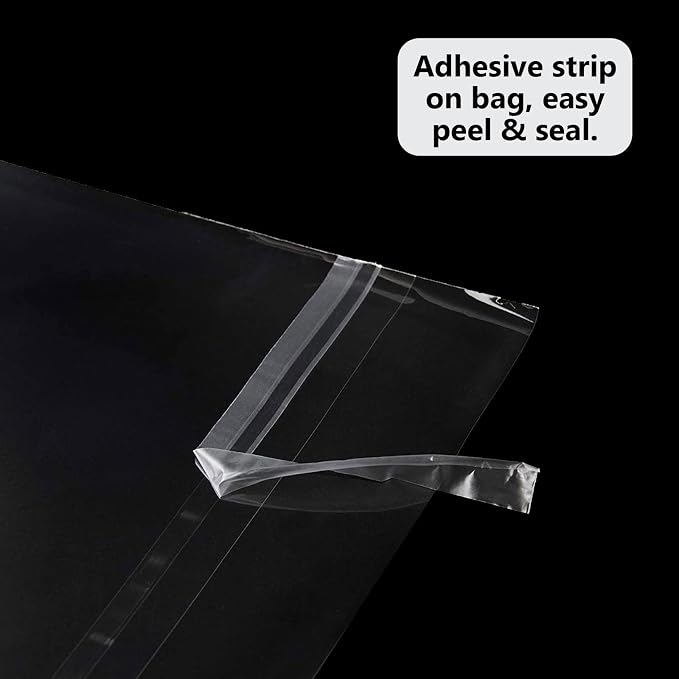 100 Pack 11 3/7 x 14 3/8 Inches Crystal Photo Sleeves Storage Bags - Image 4