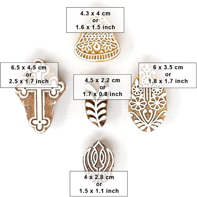 Wooden Indian Traditional Design Printing Stamps - Image 4