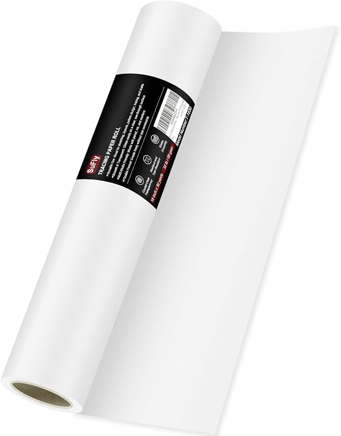 SuFly Tracing Paper Roll 18 Inch Wide x 30 Yards by SuFly