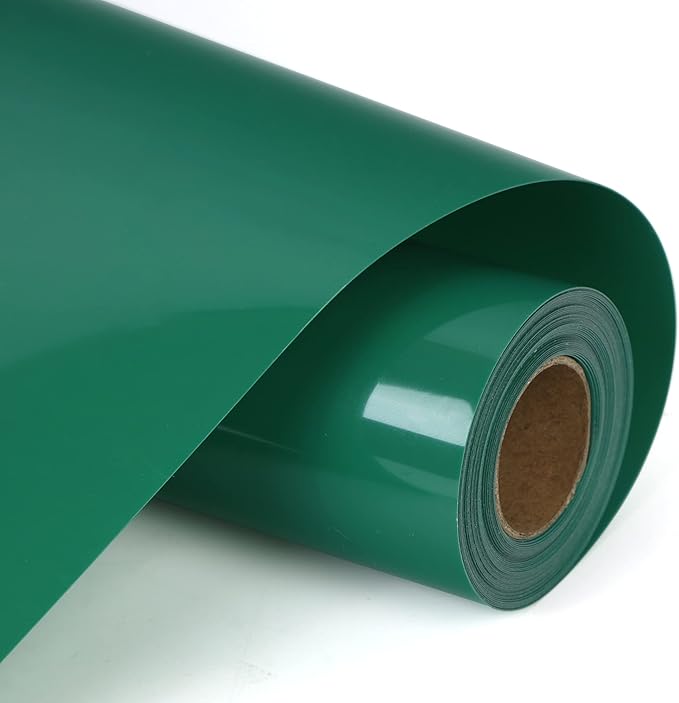 RENLITONG Green HTV Iron on Vinyl 12Inch by 10ft Roll Heat Transfer Vinyl by RENLITONG