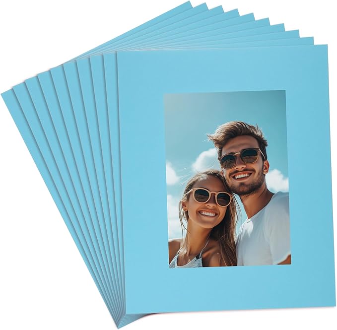 uxcell 10Pcs Picture Mats, 8 x 10 Mat Board Center by uxcell