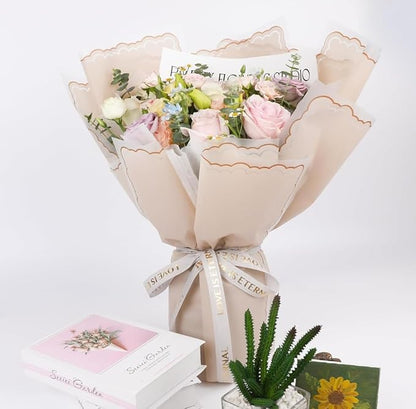FUHITIM 20 Sheets Flower Wrapping Paper - Image 5