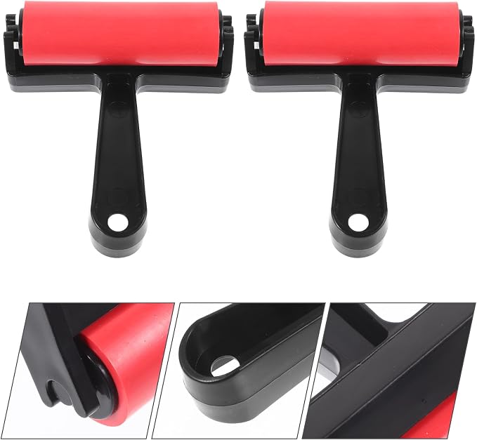 Ciieeo 10 Pcs Red Roller Mini Tools Hand Tools Tools Printmaking Brayer Hard - Image 9
