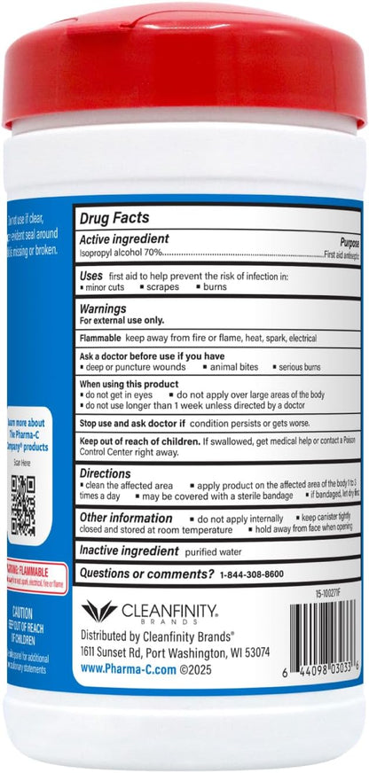 The Pharma-C Company -70% Isopropyl Alcohol Wipes - Image 3