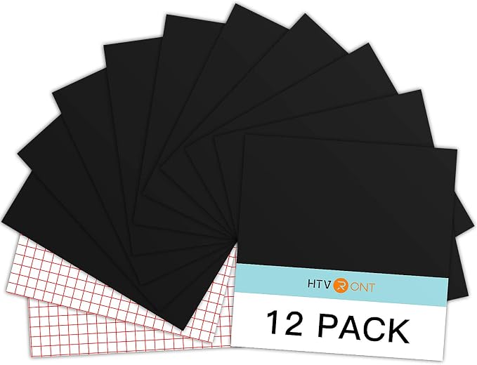 HTVRONT Black Permanent Vinyl, 12 Pack Black Vinyl by HTVRONT