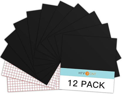 HTVRONT Black Permanent Vinyl, 12 Pack Black Vinyl by HTVRONT