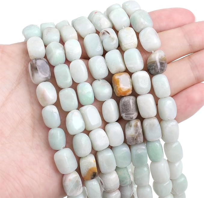 Natural Amazonite Cuboid Stone Loose Semi Gemstone Beads - Image 3