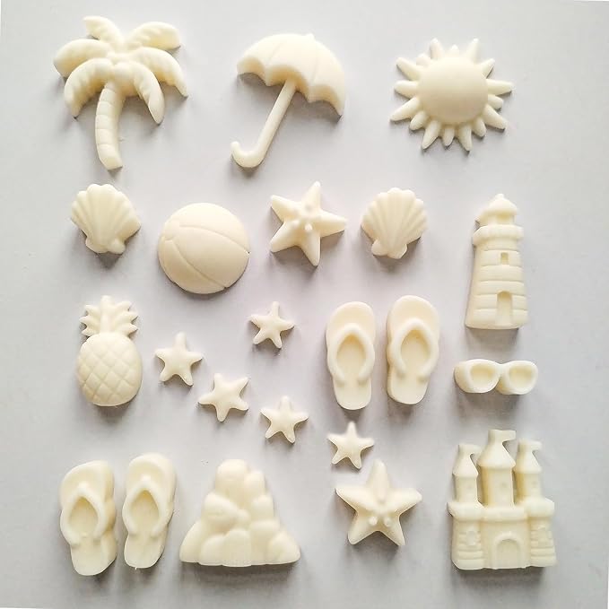 Summer Beach Theme Chocolate Molds, Coconut Tree Sun Shell Starfish Marine Cake - Image 4