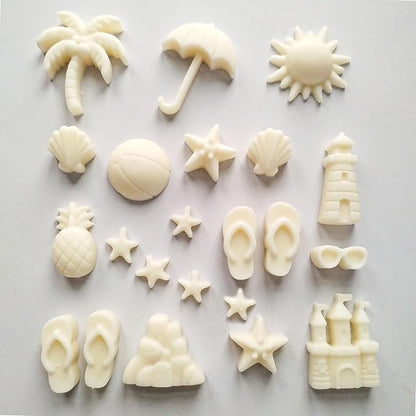 Summer Beach Theme Chocolate Molds, Coconut Tree Sun Shell Starfish Marine Cake - Image 4