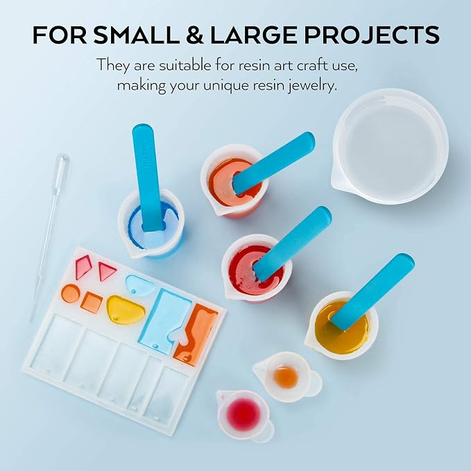 Silicone Resin Measuring Cups Tool Kit- Nicpro 250 & 100 ml Measure Cups - Image 6