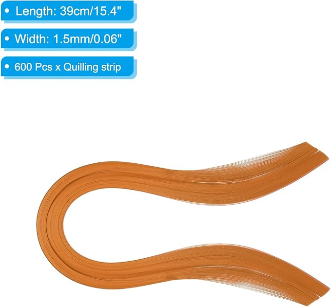 PATIKIL Quilling Strips Paper 600pcs 1.5mm 39cm Origami Paper Quilling Kits - Image 2