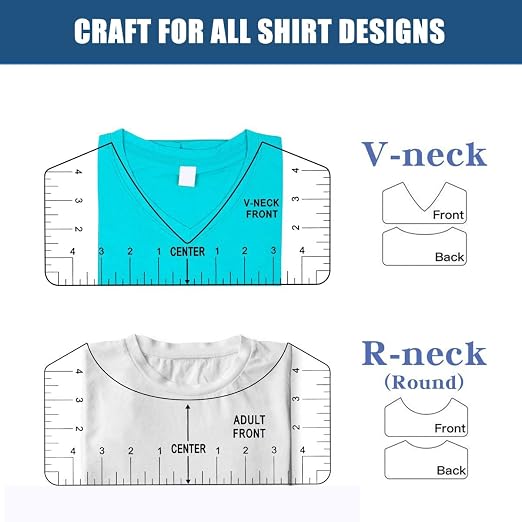 Vowlove Tshirt Ruler Guide for HTV Vinyl Heat Transfer Vinyl - Image 3