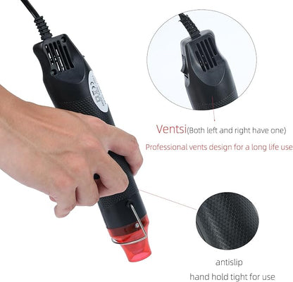 Heat Gun for Crafting, 110V 300W Handed Hot Air Gun, 3.28FT Ultra-Long Cable - Image 3