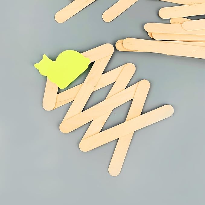 200Pcs Jumbo Wooden Craft Sticks Wooden Popsicle Craft Sticks Stick 6” Long x - Image 7